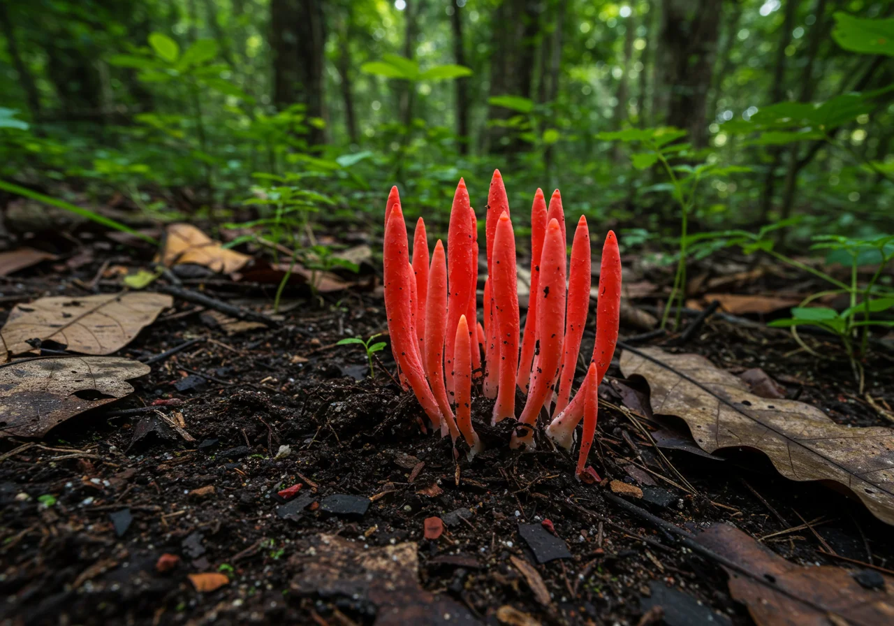 붉은사슴뿔버섯 레시피? No! 절대 드시지 마세요