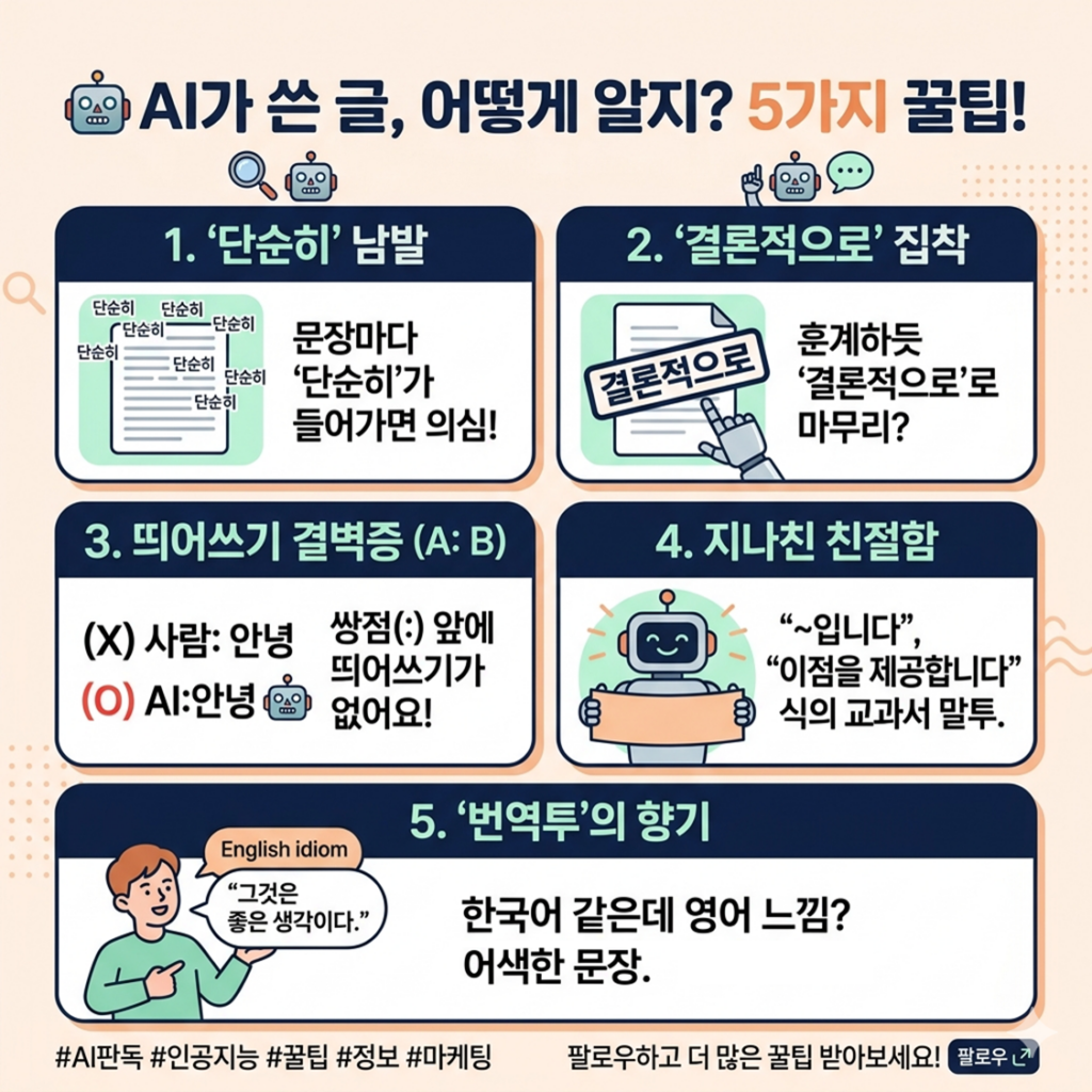 혹시 AI세요? 말투로 알아보는 AI글 판독법 5가지